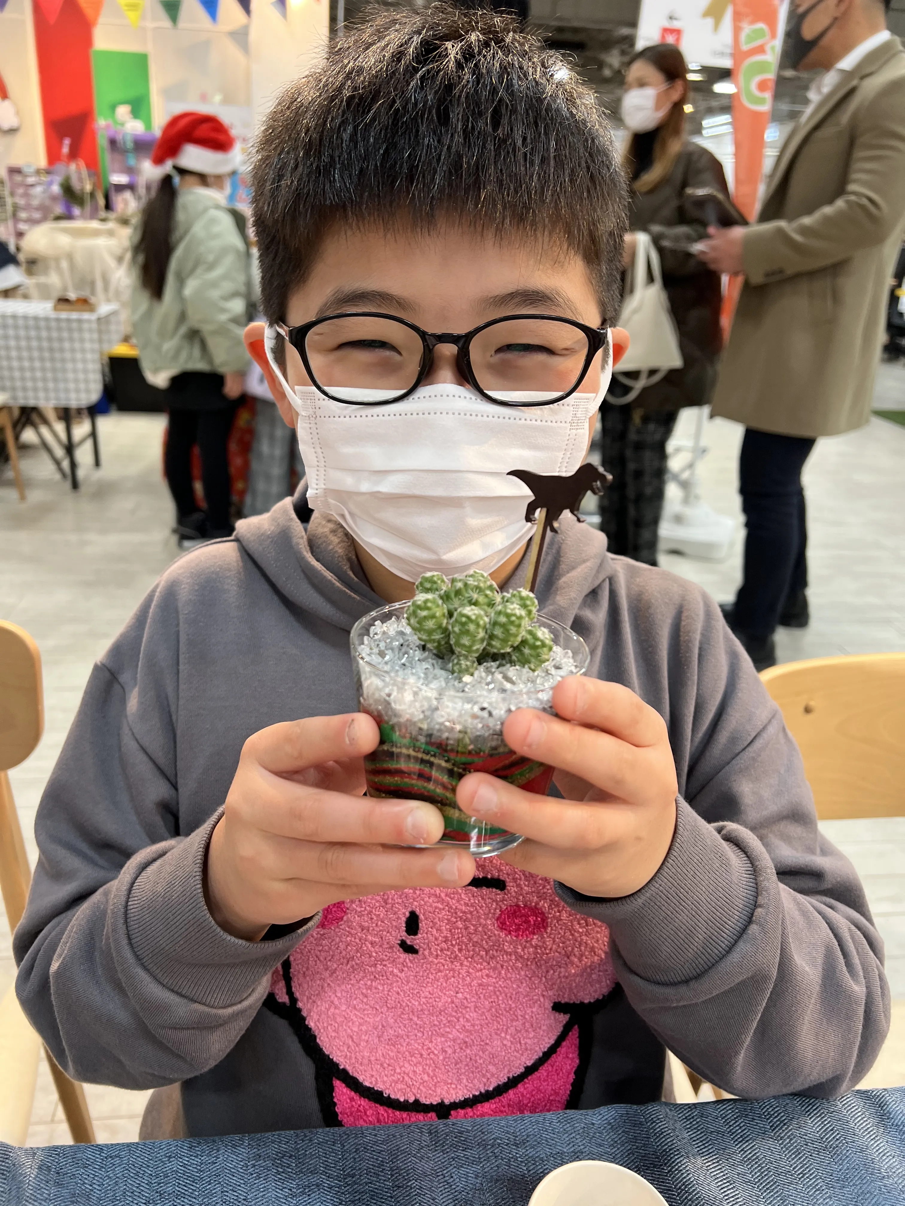 完成したサンドアート作品