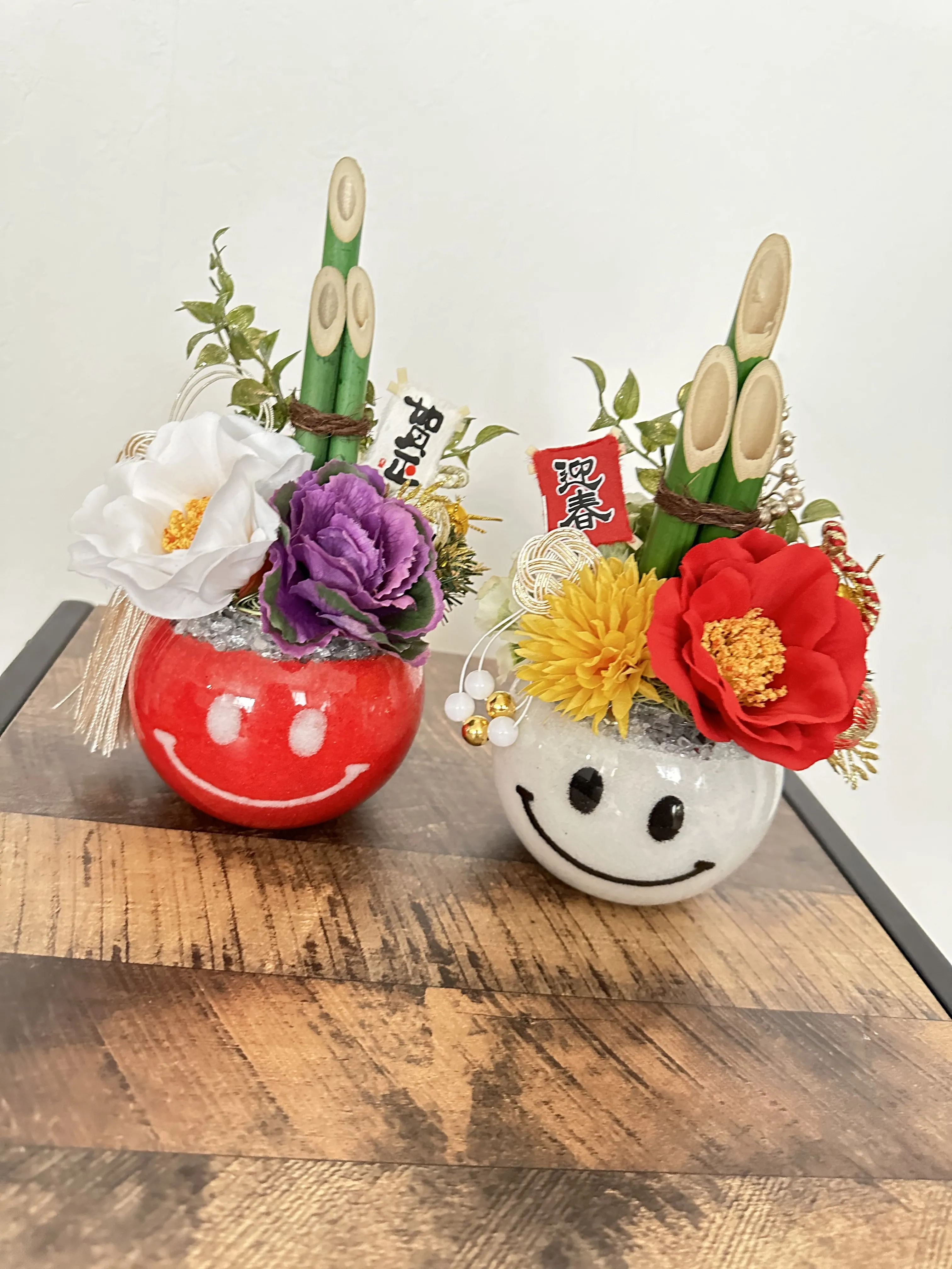 ニコちゃん賀正サンドアート