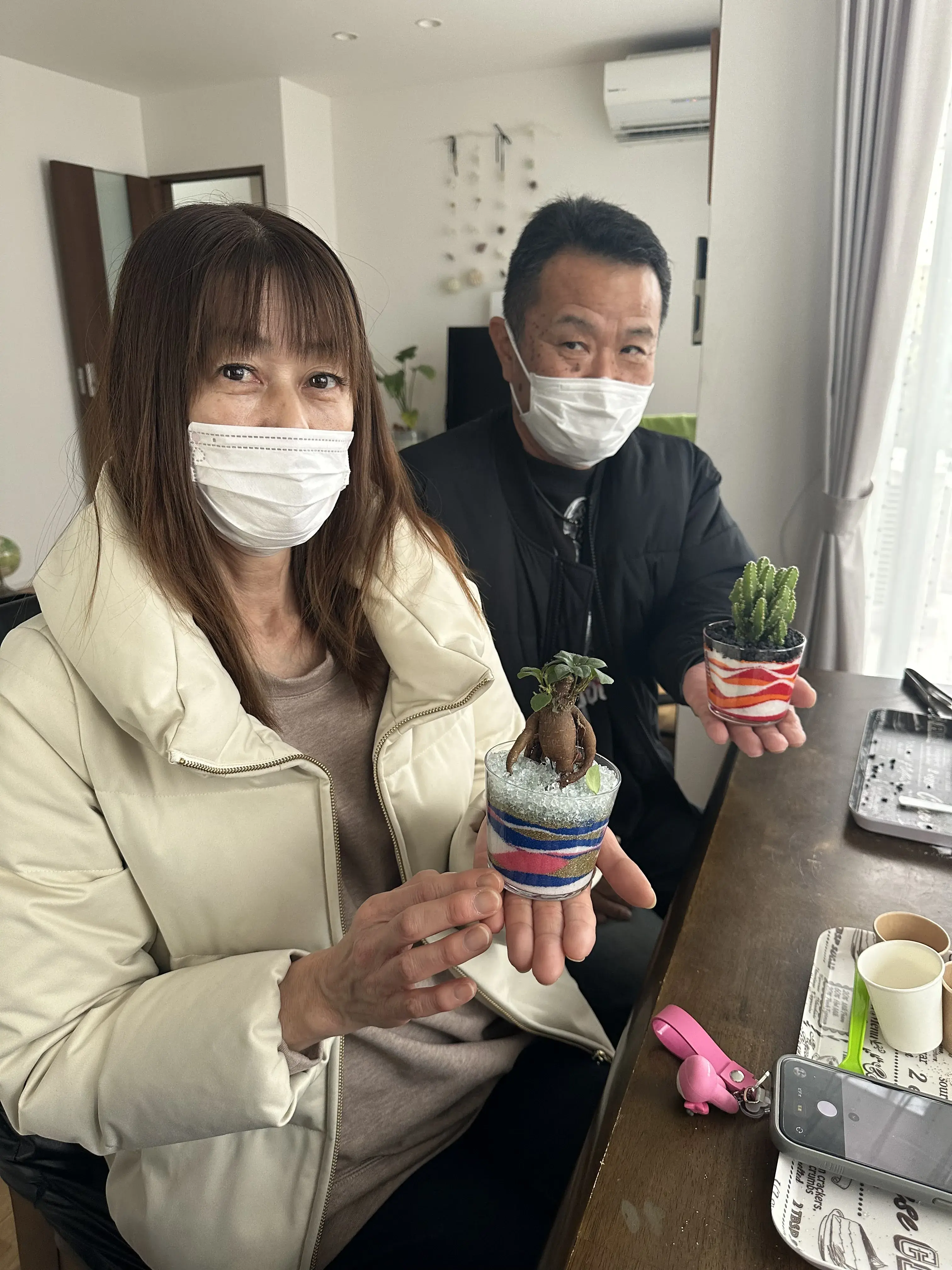 サンドアート制作の様子